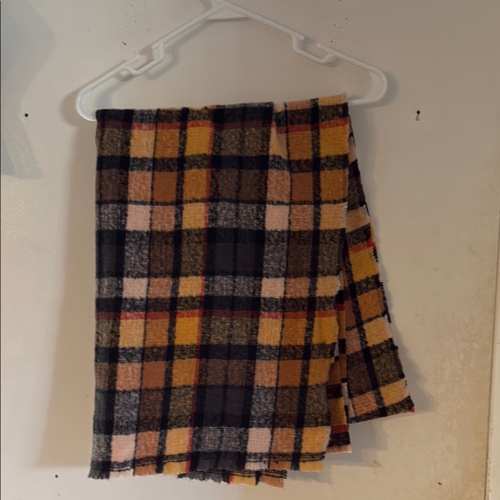 Plaid Wool Scarf